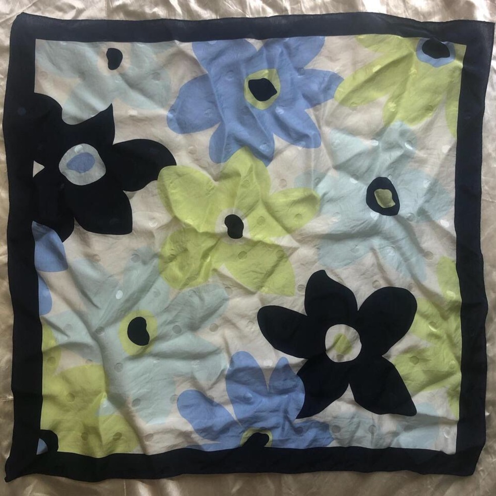 Vintage Talbots Floral Silk Scarf